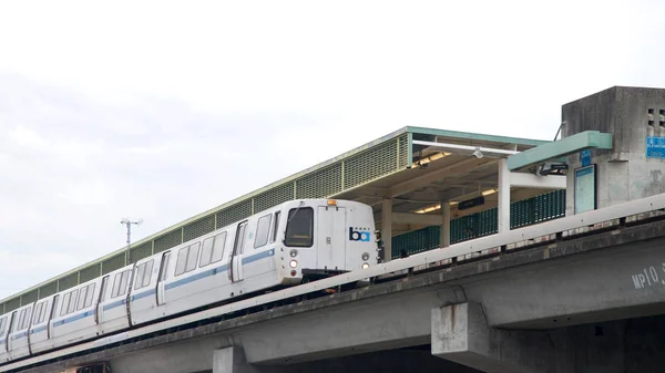 San Leandro Febrero 2017 Bart Train Prepara Para Salir Estación — Foto de Stock
