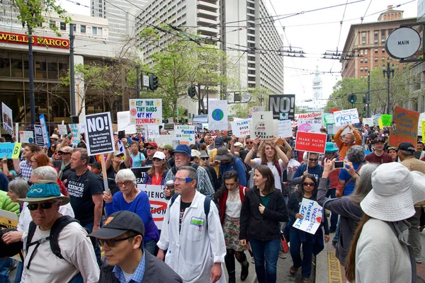 San Francisco Avril 2017 Marche Pour Science Des Milliers Manifestants — Photo