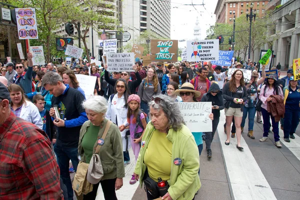 San Francisco Avril 2017 Marche Pour Science Des Milliers Manifestants — Photo