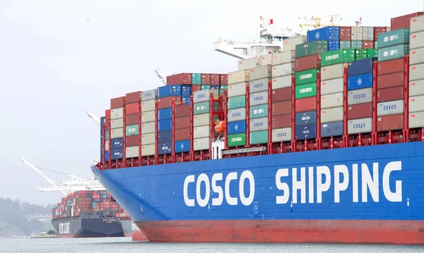 Oakland May 2019 Cosco Shipping Rose Departing Port Oakland China — Stock Photo, Image