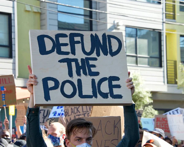 San Francisco Junio 2020 Manifestantes Protesta George Floyd Black Lives —  Fotos de Stock