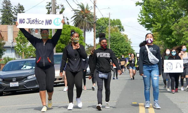 Alameda Juin 2020 Manifestants Participant Manifestation George Floyd Black Lives — Photo