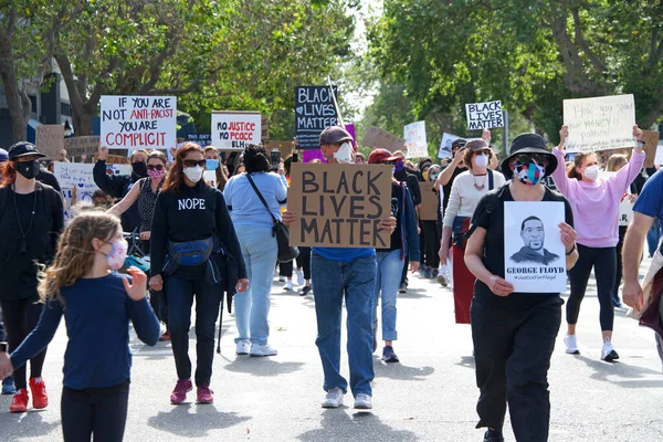 Alameda Június 2020 Tiltakozók Részt Vesznek George Floyd Black Lives — Stock Fotó