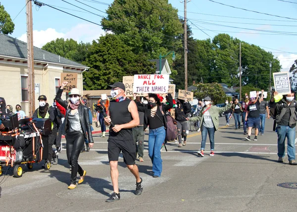 Alameda Juin 2020 Des Manifestants Participant Une Manifestation Black Lives — Photo