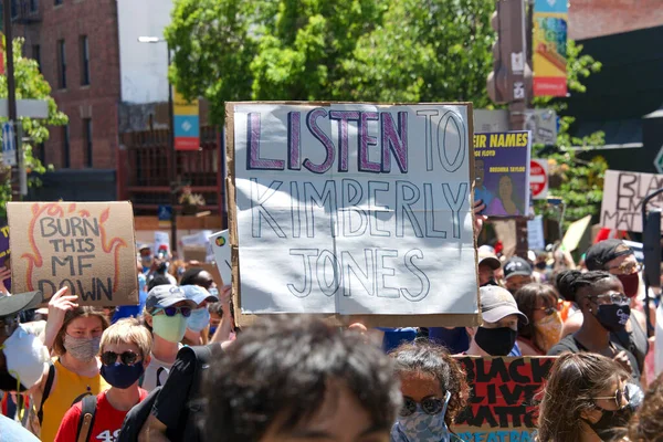 Berkeley June 2020 Hundreds People Participating Black Lives Matter Protest — Stock Photo, Image