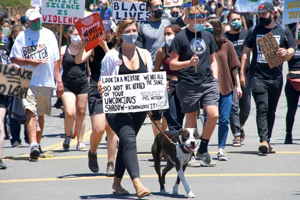 Alameda Julio 2020 Personas Protestando Por Muerte George Floyd Otros — Foto de Stock