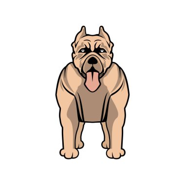 Pitbull köpek çizgi film dizaynı için vektör eps format, tasarım ihtiyaçları, logo, illüstrasyon, animasyon vs. için uygun.