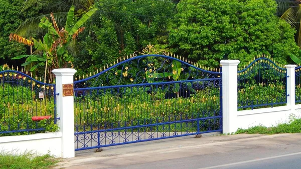 Privater Zaun Thailand Vom Blauen Zaun — Stockfoto