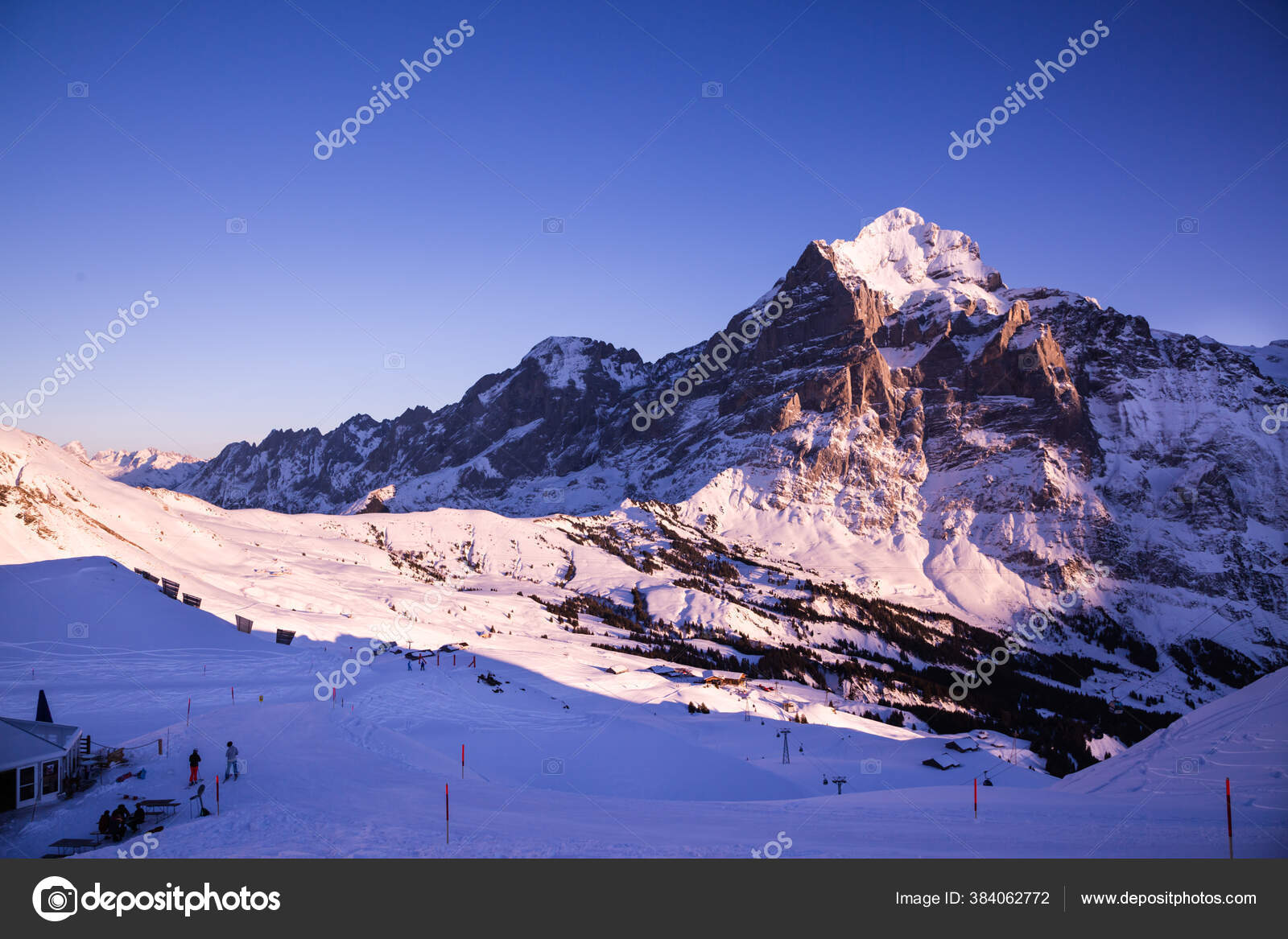 Natural Scenery Snow High Mountains Cold Winter Grindelwald First Top —  Stock Photo © bananashake2011.hotmail.com #384062772, image size:1600x1167