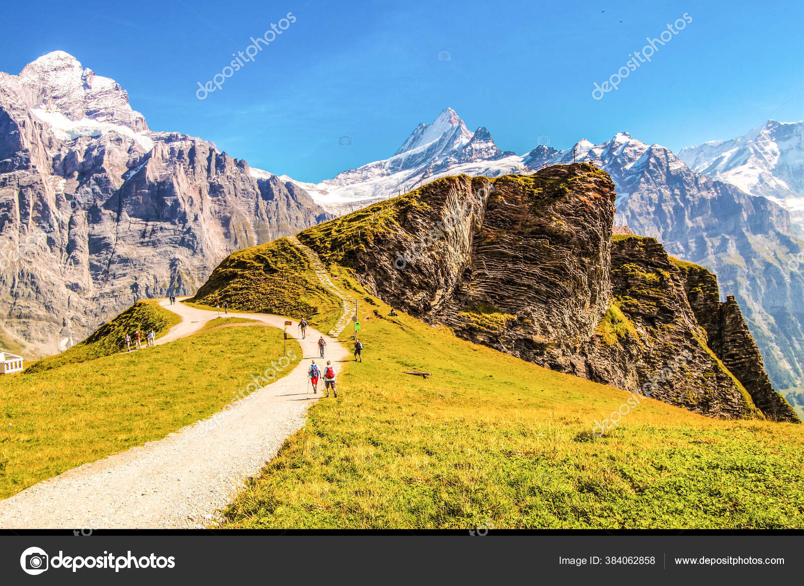 Grindelwald First Very Popular Place Nature Switzerland Weather Good Summer Stock Photo By C Bananashake11 Hotmail Com