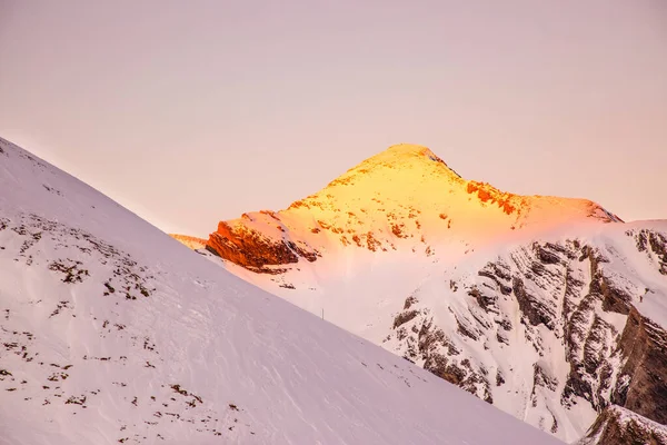 Paisajes Naturales Nieve Las Altas Montañas Frío Invierno Grindelwald Primer — Foto de Stock