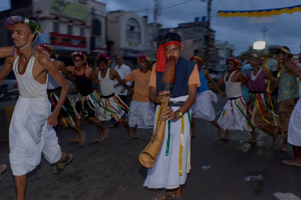 Aug 2010 Divotis Tribais Dançando Por Ocasião Baps Swaminarayan Mandir — Fotografia de Stock