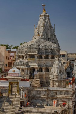27 Kasım 2007-Jagdish Mandir dış görünüşü, Hindistan 'ın Udaipur Rajashan şehrinin ortasındaki Lord Vishnu' ya adanmış büyük bir Hint tapınağı.