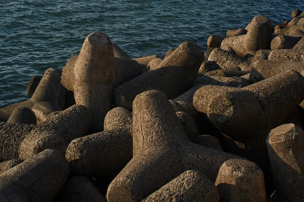 Tetrapod Vid Marine Drive Mumbai Maharashtra Indi — Stockfoto