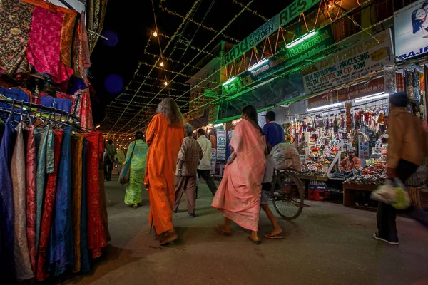 Nov 2007Sadar Bazar Pushkar Principal Estrada Comercial Rajasthan Índia — Fotografia de Stock