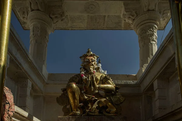 Nov 2007 Templo Jagdish Imagem Bronze Garuda Veículo Lord Vishnu — Fotografia de Stock