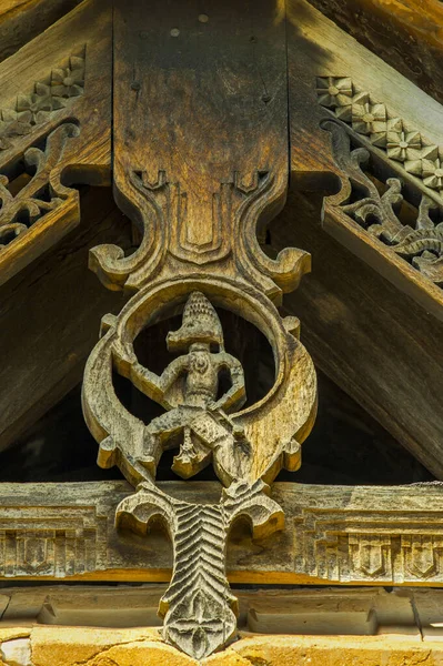 Zabytki Architektura Drewniana Hanuman Padmanabhapuram Drewniany Kompleks Pałacowy 20Km Nagercoil — Zdjęcie stockowe