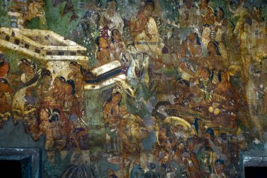 19 Sep 2006 Ajanta mağara duvar resmi UNESCO dünya mirası sitesi Aurangabad Maharashtra Hindistan yakınlarında