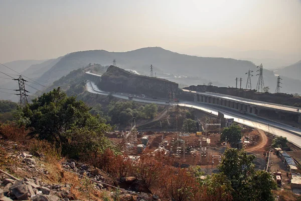 Snelweg Mumbai Pune Vanaf Khandala Ghat Bij Amrutanjan Bridge Mrt — Stockfoto