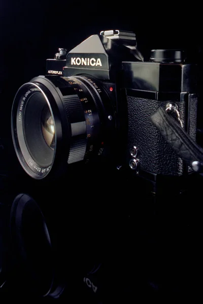 Şubat 2009 Vintage Konica Otomatik Refleks Film Ilk Otomatik Çekim — Stok fotoğraf
