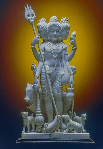 Статуя Вінтажний Слонової Кістки Лорда Даттрейя Мумбаї Махараштра Індія — стокове фото