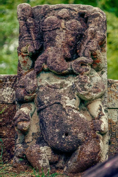 Apr 2011 Vintage Foto Ganesh Murti Vid Bandhavgarh Fort Madhya — Stockfoto