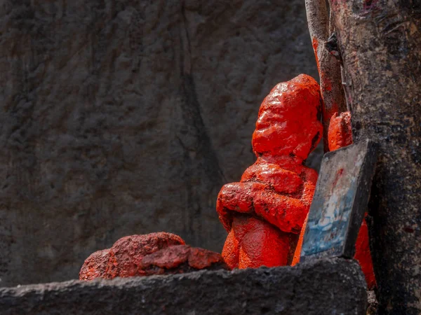 Mar 2019 Zabytkowy Kamienny Idol Maruti Hanumana Kompleksie Pataleshwar Temple — Zdjęcie stockowe