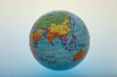 23 jyl 2005 Vintage küresi beyaz arka planda Hindistan 'ı gösteriyor kalyan Maharashtra INDIA