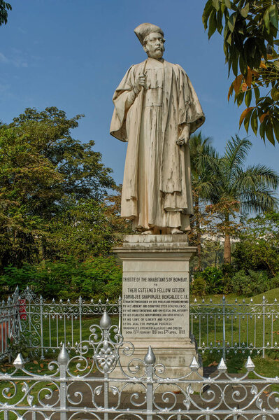 29 Dec 2009 Statue of sorabjee shapurjee bengalee near Oval maidan-now UNESCO world heritage site-Mumbai Maharashtra INDIA