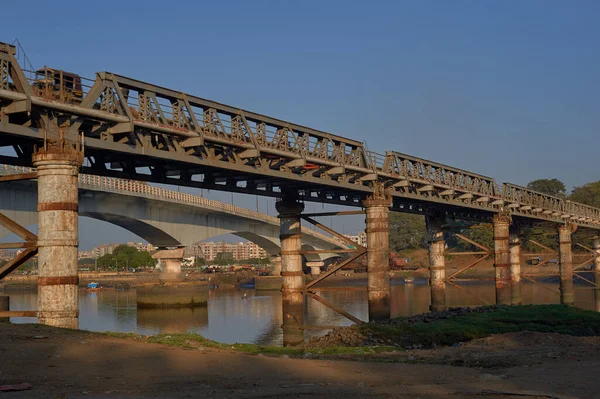 Nyní 2008 Spousta 1914 Vyrobil Železný Most Blízkosti Nového Betonového — Stock fotografie