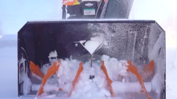 Schneefrässchaufeln — Stockvideo