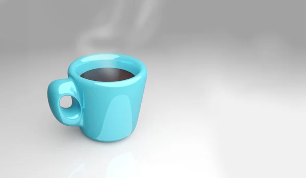Rendering Cup Coffe White Background — Stock Photo, Image