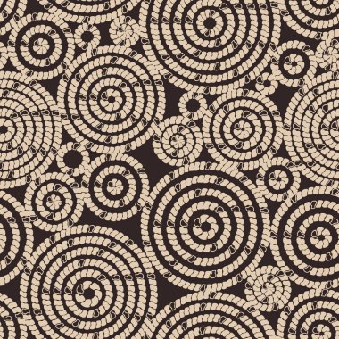 Dairesel süslemeli kusursuz desen. Hayvan derisinin taklidi. Karanlık arka plan. Ürünleriniz için orijinal tasarım. Tekstil, kumaş, kağıt, duvar kağıdı, kapak, kiremit, muşamba için doku kullanımı. Vektör illüstrasyonu