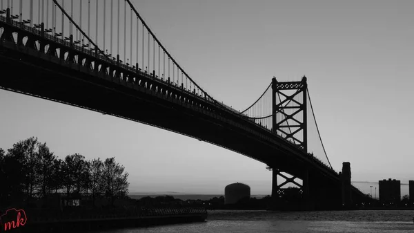 Pont Benjamin Franklin Philadelphie — Photo
