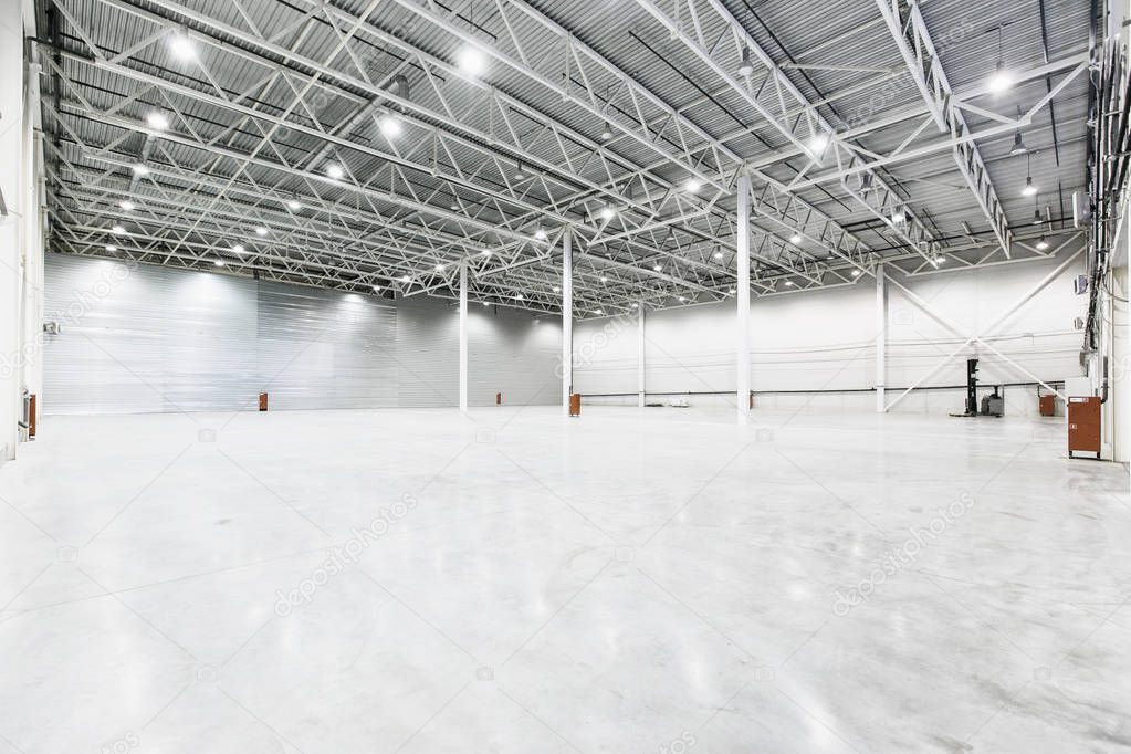 Interior of empty warehouse