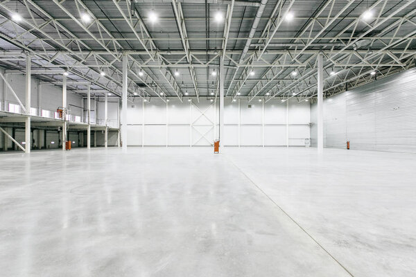 Interior of empty warehouse 
