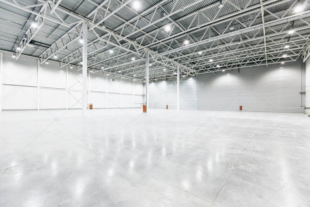 Interior of empty warehouse 