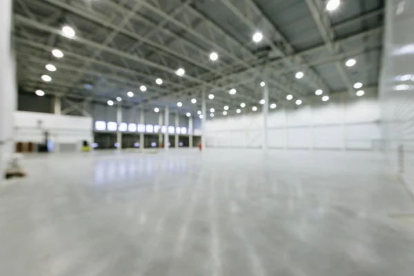 Interior Empty Warehouse Soft Focus — Stock Photo, Image