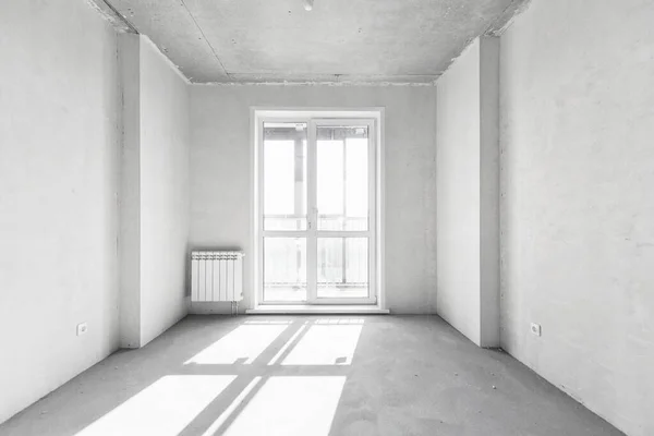 Interior Apartamento Sem Decoração Cores Brancas — Fotografia de Stock