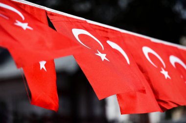 Birkaç Türkiye bayrakları ülkenin ulusal gün boyunca görülür