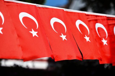 Birkaç Türkiye bayrakları ülkenin ulusal gün boyunca görülür