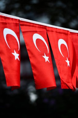 Birkaç Türkiye bayrakları ülkenin ulusal gün boyunca görülür