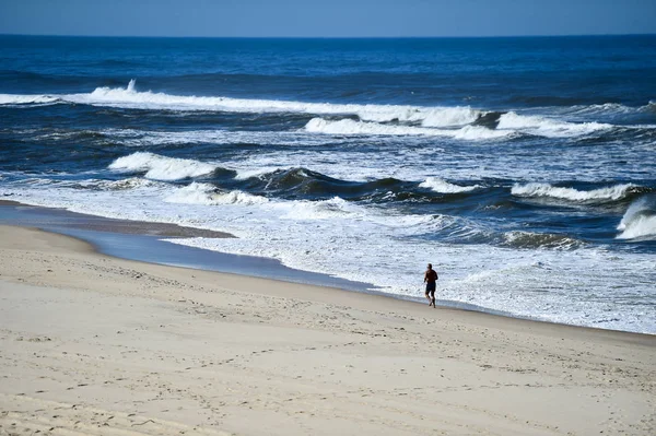 Sunny Day Scene Beach Shoreline Atlantic Ocean — Stock Photo, Image