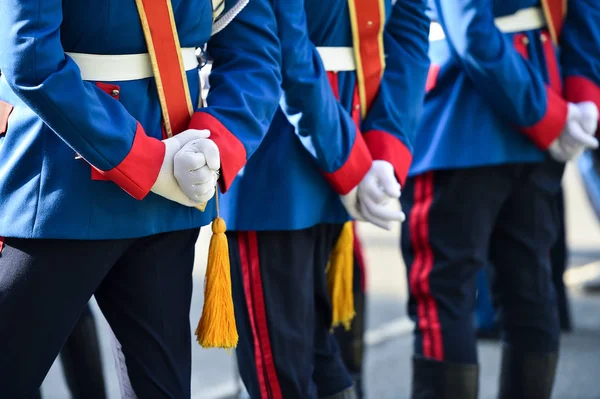 Soldados Uma Guarda Nacional Honra Durante Uma Cerimônia Militar — Fotografia de Stock