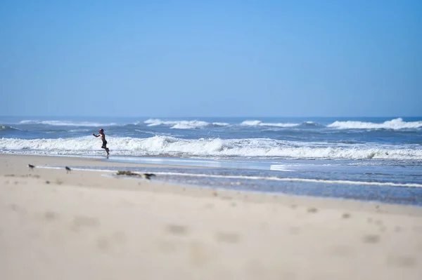 Monte Real Portugal September 2016 Sunny Day Scene Beach Shoreline — Stock Photo, Image