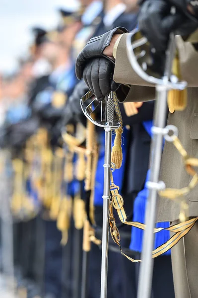 Στρατιώτες Από Μια Εθνική Φρουρά Της Τιμής Κατά Διάρκεια Μιας — Φωτογραφία Αρχείου