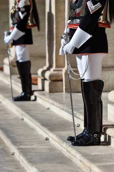 Garda Kehormatan Nasional Italia Selama Upacara Penyambutan Istana Quirinale — Stok Foto