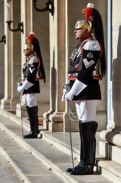 Rome Italië Oktober 2018 Italiaanse Nationale Erewacht Tijdens Een Welkom — Stockfoto