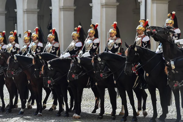 Ρώμη Ιταλία Οκτωβρίου 2018 Ιταλική Εθνική Φρουρά Της Τιμής Κατά — Φωτογραφία Αρχείου
