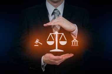 İş Hukuku Avukatı Hukuk Şirketi İnternet Teknolojisi Konsepti.